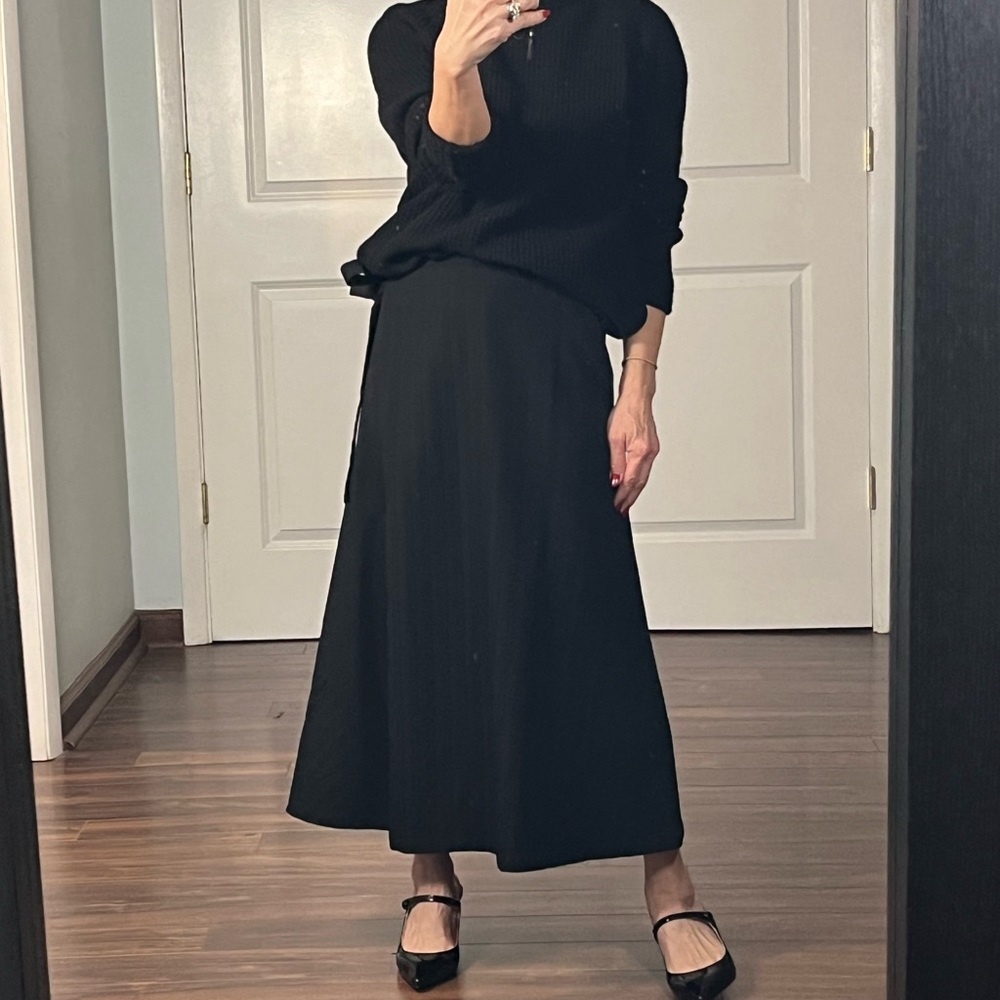 Comme des Garçons Tricot wool blend faux wrap A line skirt size S - Picture 2 of 15